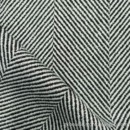 Boucle slub yarn big herringbone fabrics